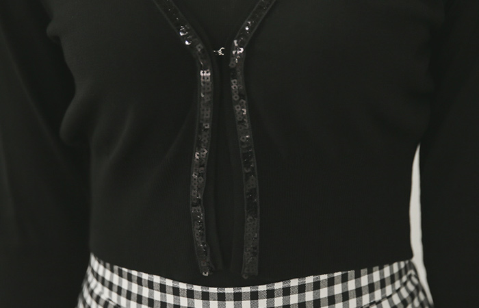 Spangle Trimming Bolero Cardigan