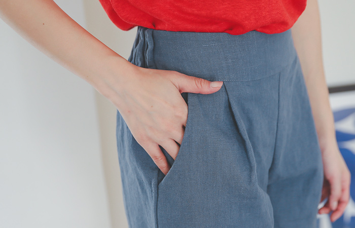 Colorful Linen Banding Shorts