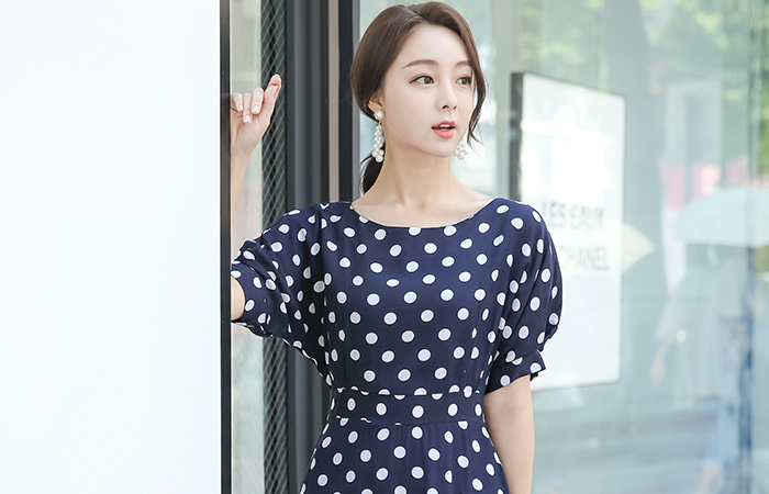 Audrey Dot Flare Dress