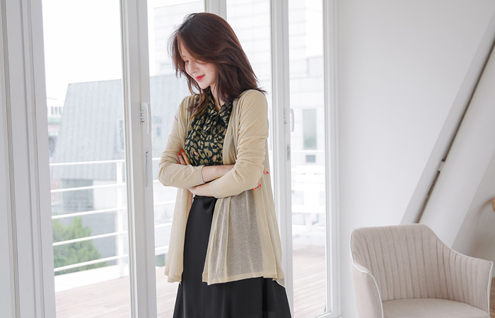 lovely back chiffon Aline Cardigan