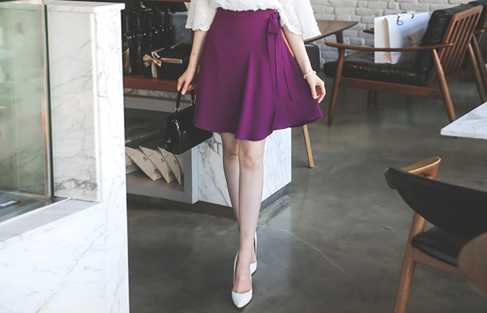 Wraparound Flare Skirt
