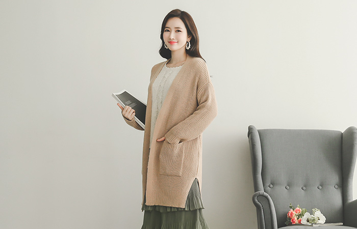 Natural Rougehatch Cardigan