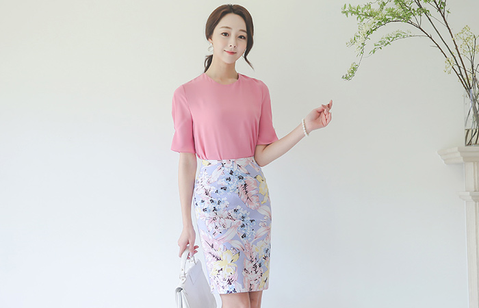 Muse Flower Linen Skirt