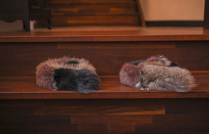 사가폭스 Fur Color Combination Luxury muffler