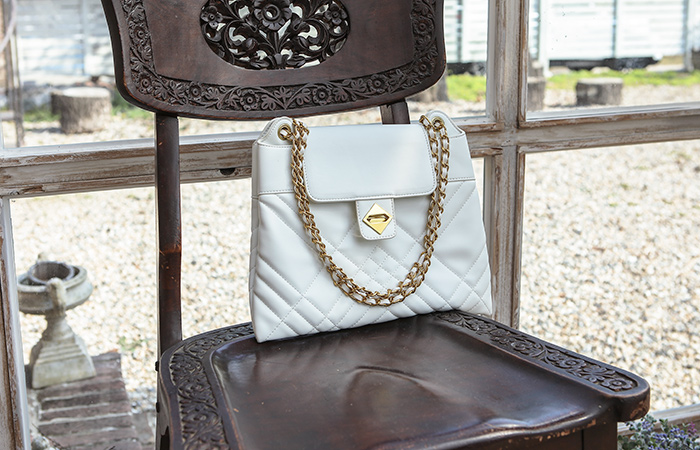 [Models wear38st]Gold-Chain Quilting 2Way Bag