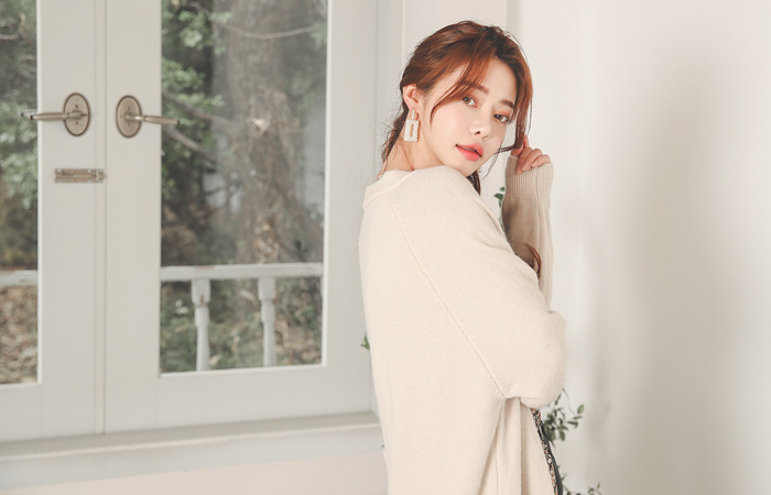 Soft Wool Blend Seam Pocket Long Cardigan