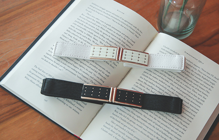 Gold Stud Cowhide Banding Belt