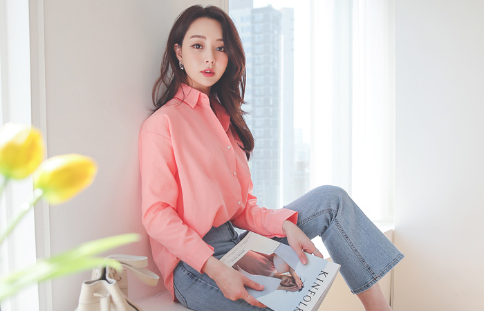 Rainbow Basic Cotton Shirt Blouse