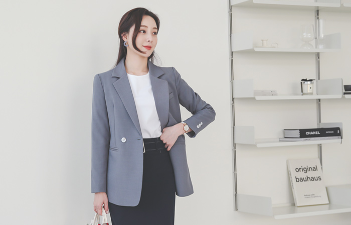 Formal Tailored Mable Two button Jacket