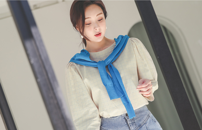 layered Color Shawl Cardigan muffler