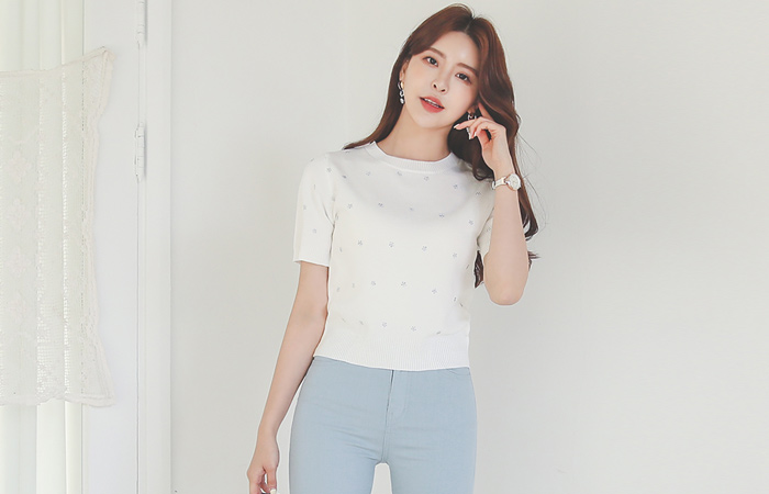 Mini Cubic Point Cooling Round Knit