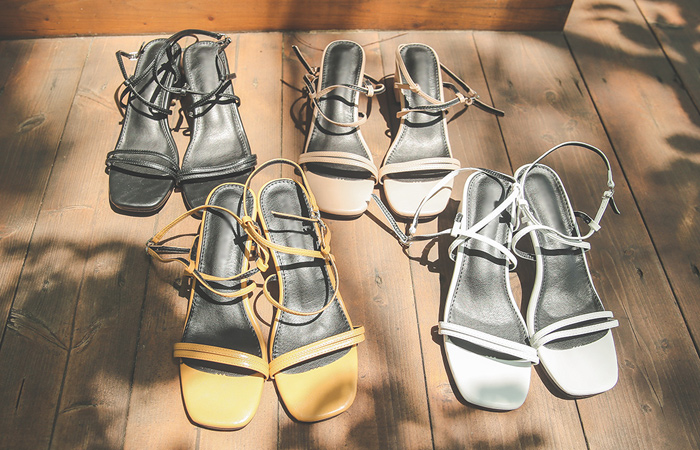 Summer Slim Two-way Sandals Block Heels