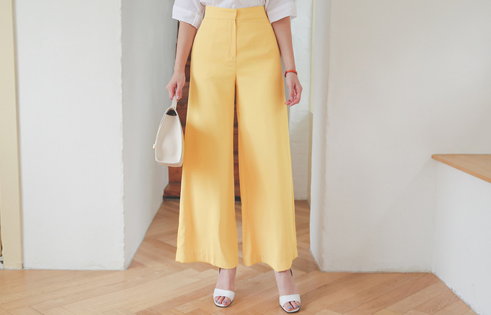 Laurent High-Waist Wide Long Slacks