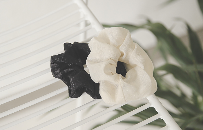 Romantic pearl Shirring Hair Band