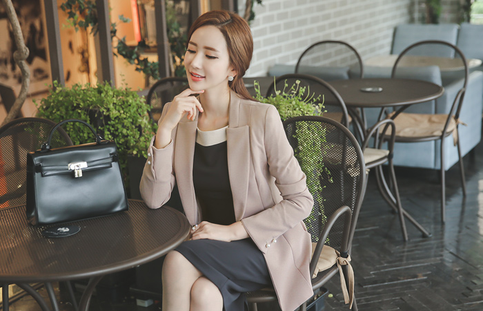 Pearl button Carrice lapel Jacket
