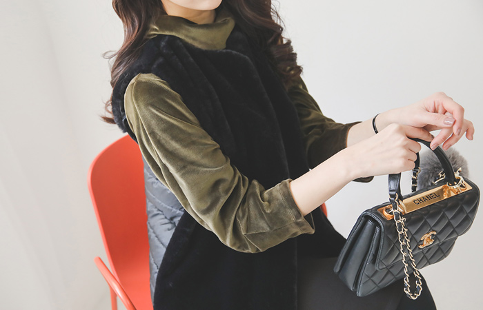 Eco Mink Fur Lightweight Padded Vest