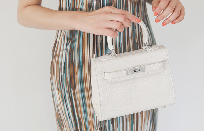Mini Silver Tote bag
