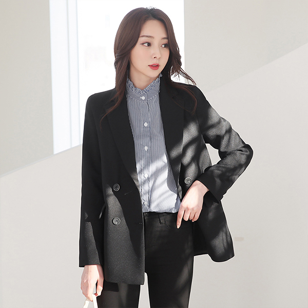 minimal Basic Double-button Tailored Jacket Ⅱ