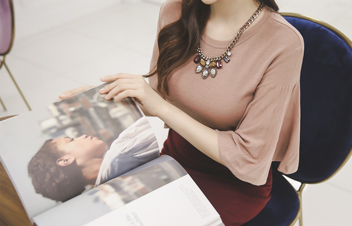 Dressy Flare Sleeve Knit