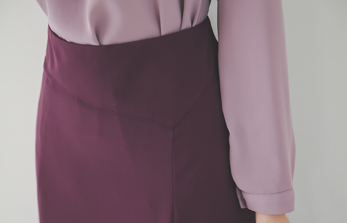 Sofia Ruffle slit Rong skirt