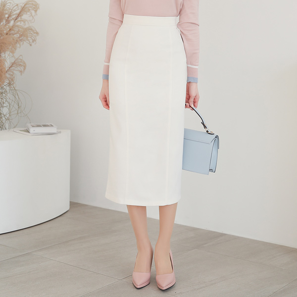 Stitch Double Cutting-line Pencil Skirt