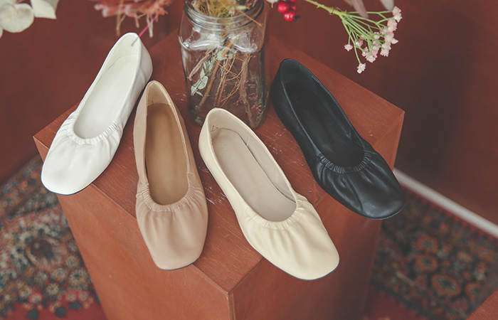 [Models wear42st]Soft Banding Cushion Flat shoes