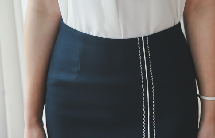 stitch lining slit Skirt