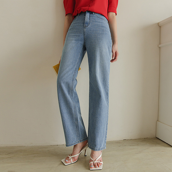 Retro Mood Wide Denim Pants