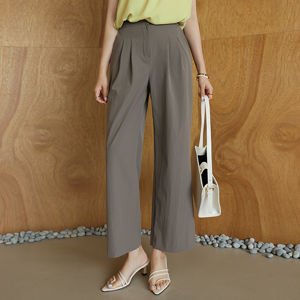 Neutral Wrinkle Free Summer Back Banding Pants