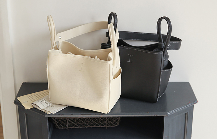 [Models wear43st]Daily Square Picnic Tote bag(PouchSET)