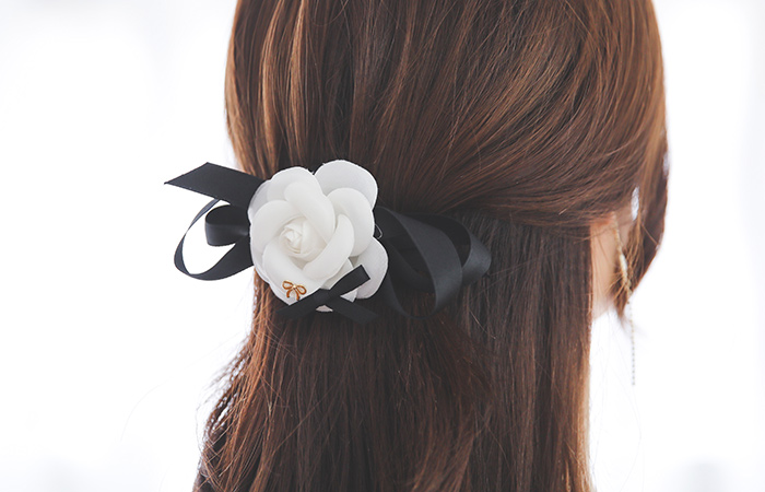 It rose bowknot hairpin