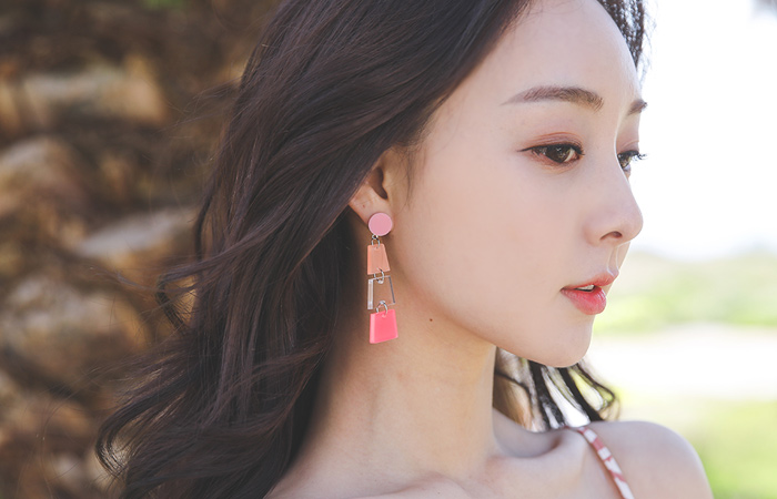 Transparent Color Drop Earring