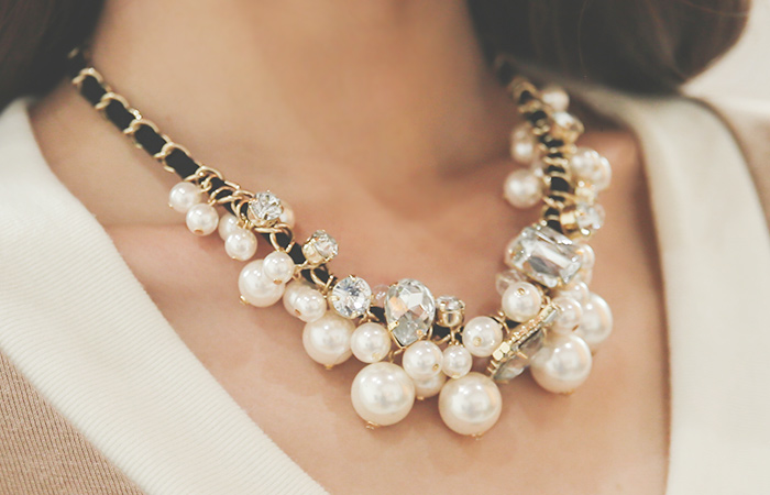 Cubic Pearl Necklace
