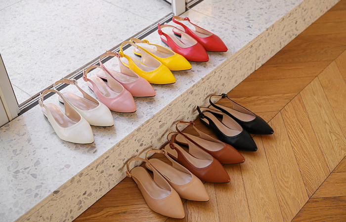 Daily Vivid Flat Banding Sling Backs