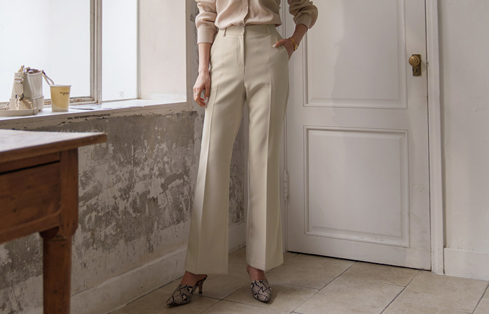 Modern High-Waist Boot-Cut Span Slacks(spring) Ⅱ