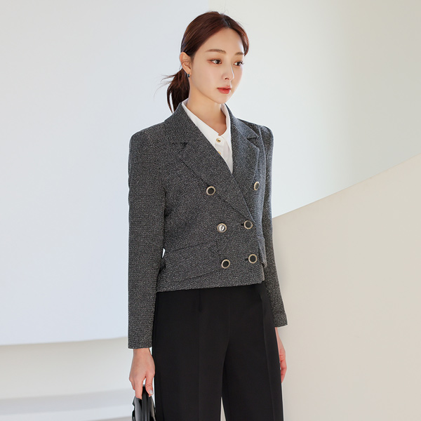 ODE Crop Span Double-button Jacket