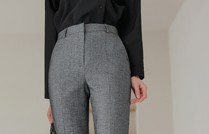 Linen Tweed Slim Slacks Ⅱ