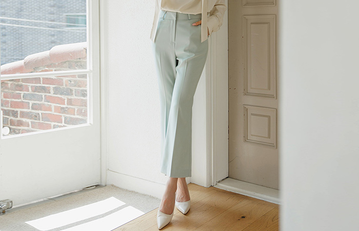 Soft Color Boot-Cut Slacks