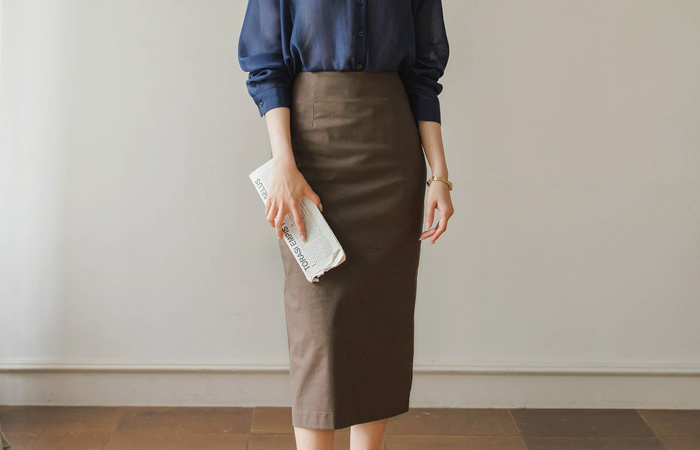 Summer Solid Modern H-line Skirt