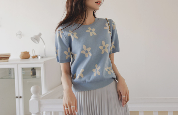 Lovely Flower Patterns Point Knit