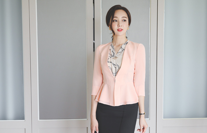 Simple Double Peplum Jacket(summer)