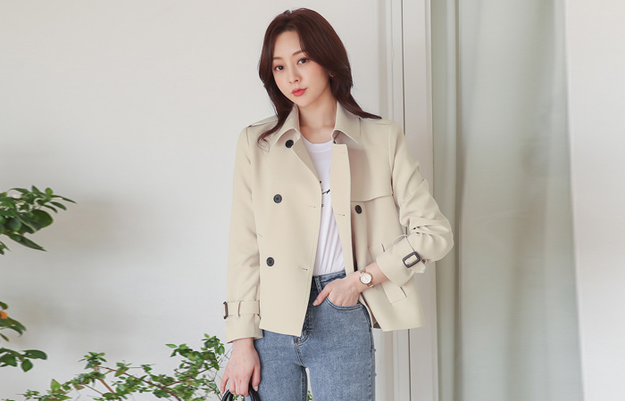 Spring Trench Short Jacket