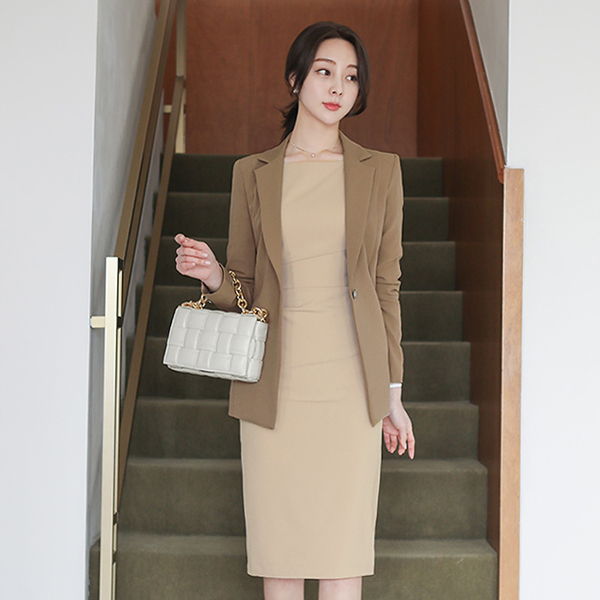 Tailored Vertical Pocket One-Button Jacket