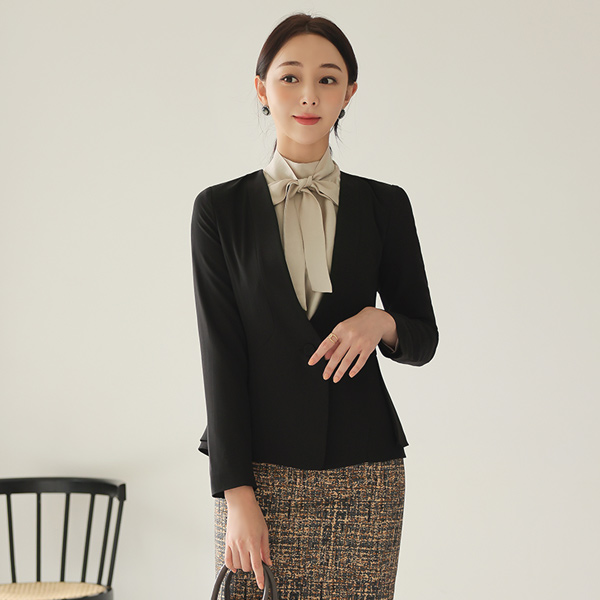 Simple Folded Peplum Jacket Ⅲ