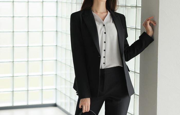 Must Tailored One-Button Span Slim Jacket