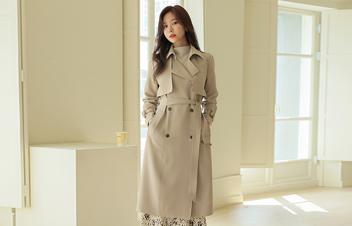 Classic Double-button Modern Trench Coat