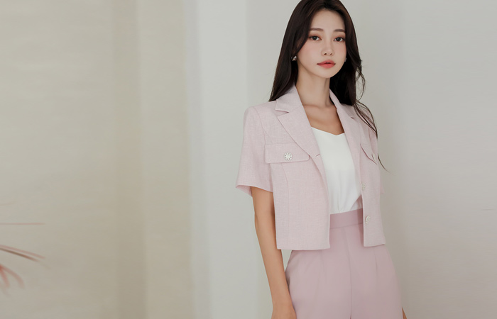 Coco Linen quality Crop Jacket