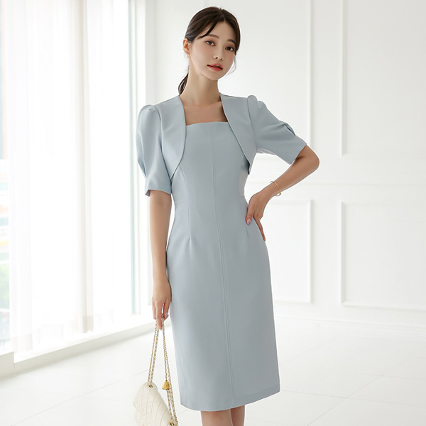 Bolero layered Puff Dress