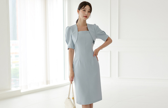 Bolero layered Puff Dress