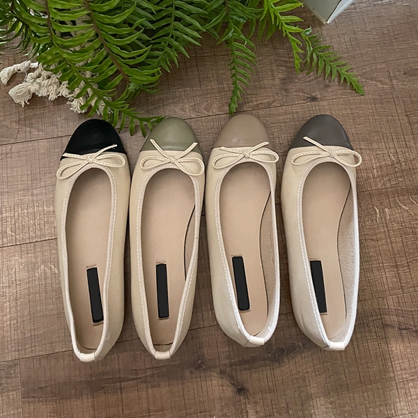 Fancy Soft Color Combination Ribbon Flat shoes